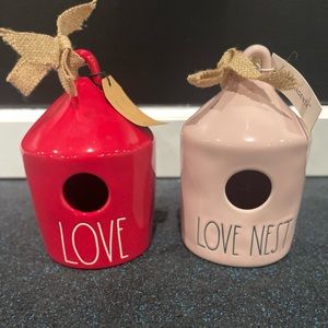 Rae dunn set of birdhouses